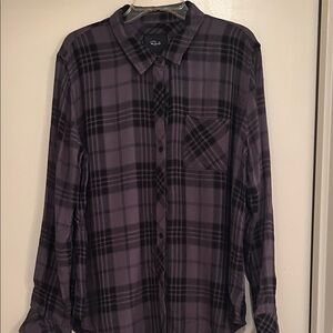Rails Dark Plaid Flannel Shirt